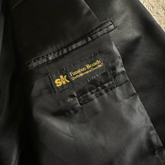 Black 100% wool tuxedo. 41R/35W - Picture 4 of 7